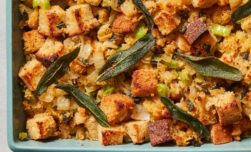 Tasty Vegan Stuffing with Mushrooms and Artichokes