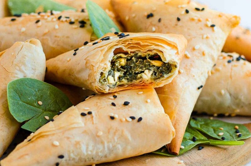 Crispy & Flavorful Vegan Spanakopita Triangles