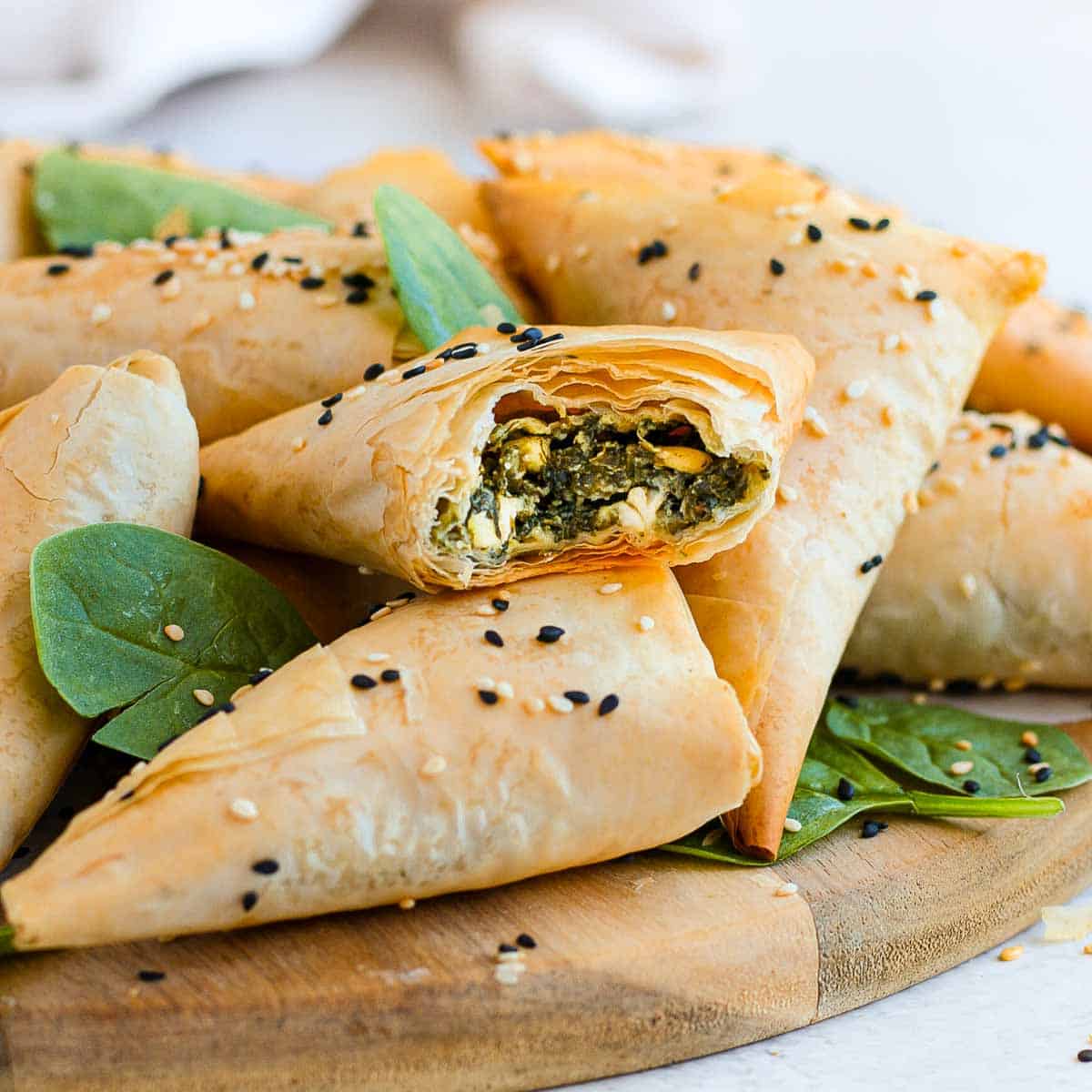 Crispy & Flavorful Vegan Spanakopita Triangles