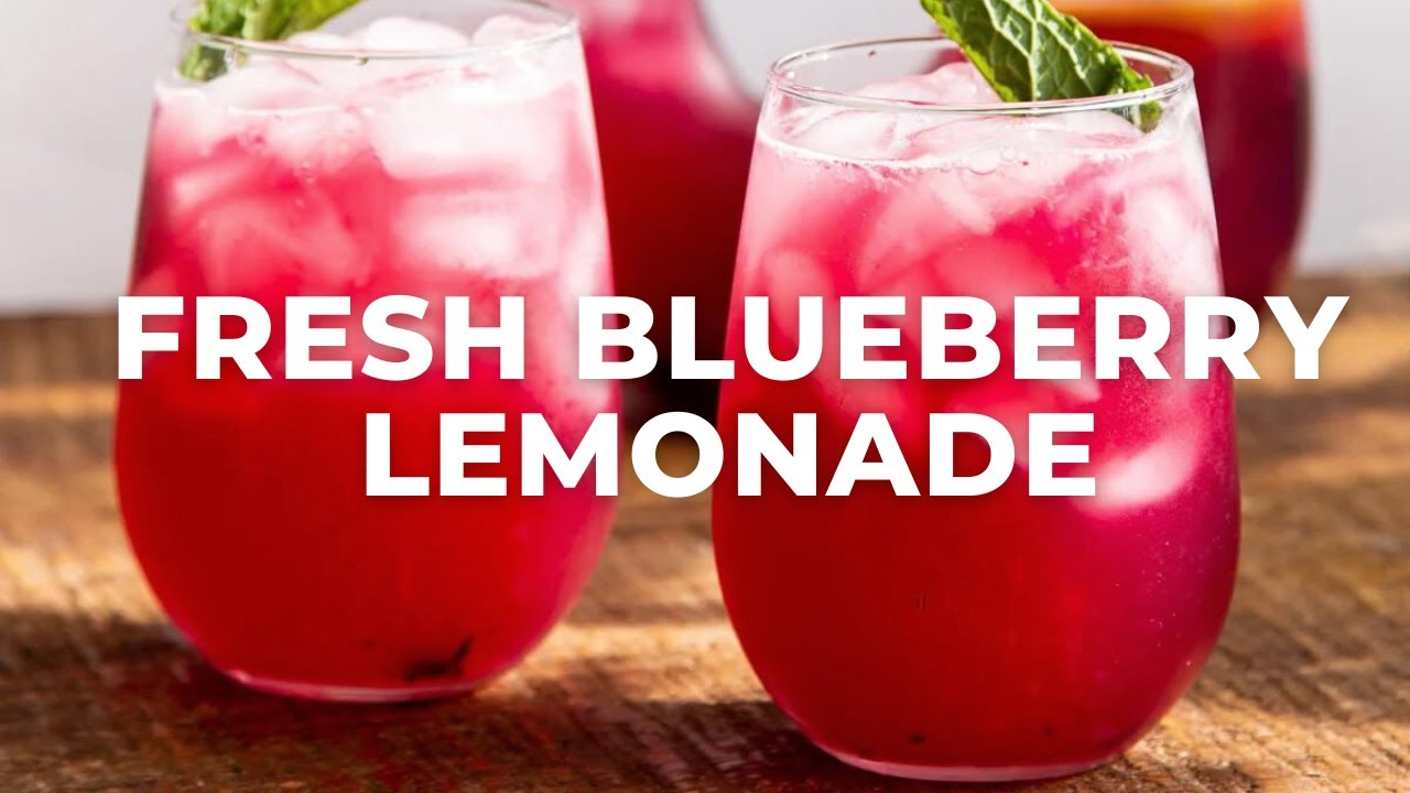 Fresh Blueberry Mint Lemonade