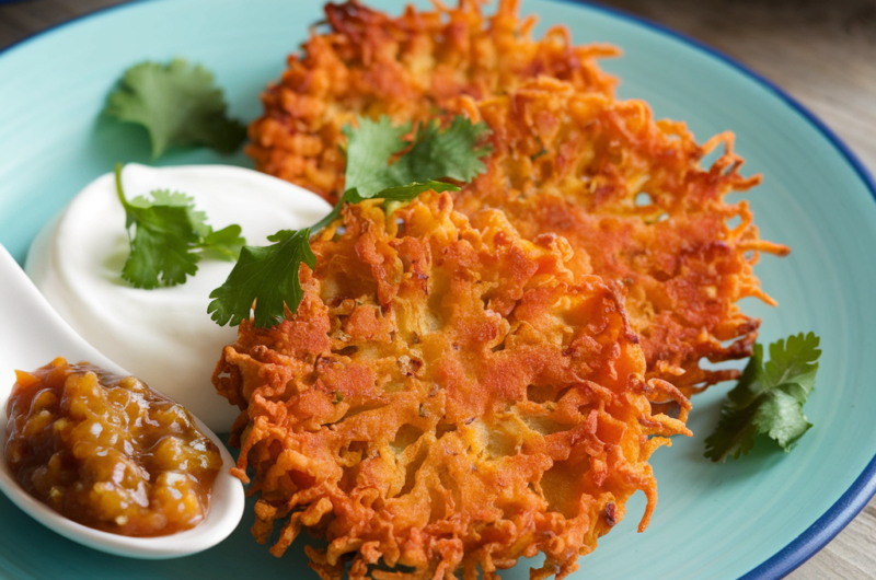 Indian-Spiced Sweet Potato Fritters